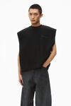 Alexander Wang black 棉质立体标志肌肉背心