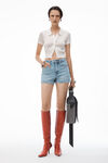 Alexander Wang vintage faded indigo shorty 高腰牛仔短裤