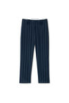Alexander Wang navy/grey 棒球服细条纹七分裤