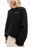 Alexander Wang black 密绒圆领套头衫