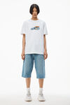 alexander wang 密织平纹针织茶杯图案 t 恤 bright white