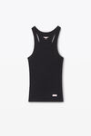 Alexander Wang black 水晶烫钻装饰工字背心