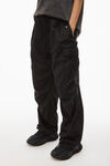 alexander wang cargo pant in jacquard nylon black