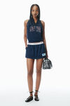 Alexander Wang navy deconstructed athletic mesh skort
