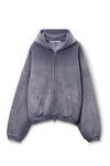 Alexander Wang washed purple crystal hotfix zip-up hoodie