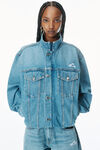 Alexander Wang vintage light indigo regen 轻盈牛仔布运动夹克