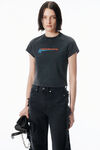 Alexander Wang washed black black crystal hotfix star jersey tee