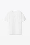Alexander Wang white pocket tee in high twist jersey