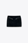 Alexander Wang black black bubble grain velvet mini skirt