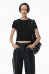 Alexander Wang black logo jacquard short sleeve baby tee