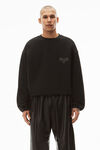 alexander wang beefy graphic sweatshirt in japanese jersey black