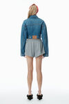 Alexander Wang deep blue regen 棉质牛仔布围裹式夹克