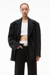 alexander wang ez 中腰直筒牛仔裤 washed black
