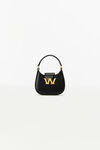alexander wang w legacy micro hobo in leather black