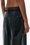 Low Waist Crochet Leather Trouser