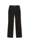 alexander wang fly 高腰堆叠牛仔裤 washed black