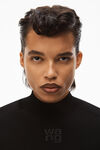 alexander wang 紧身尼龙短袖高领衫 black