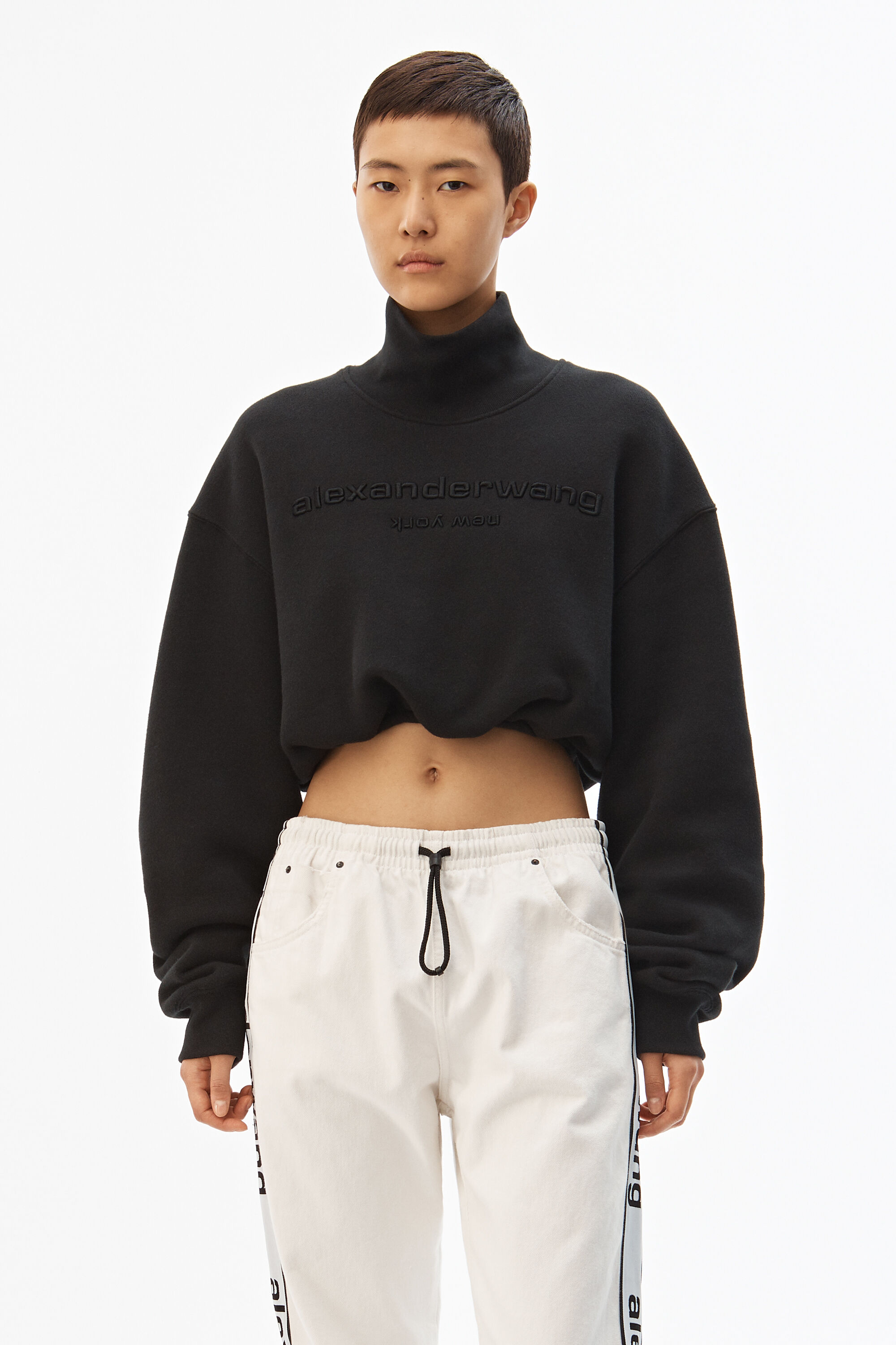 Alexander wang cropped sweatshirt sale