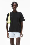 alexander wang 发泡徽标装饰棉质 t 恤  black