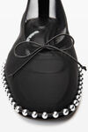 Alexander Wang black lina ballchain flat in mesh