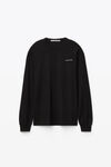Alexander Wang black 高捻针织长袖 t 恤