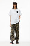 alexander wang buzz cut graphic tee in compact jersey bright white