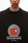alexander wang ny apple 密织棉质套头衫 black