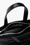 Alexander Wang black punch 裂纹漆皮迷你托特包