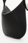 alexander wang dome hobo bag in smooth cow leather black