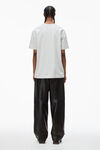 alexander wang pocket tee in high twist jersey light heather grey