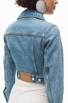 alexander wang 牛仔紧身机车夹克 vintage medium indigo
