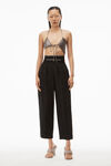 alexander wang 棉质精裁萝卜裤 black