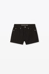 alexander wang shorty 高腰牛仔短裤 washed black