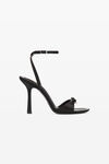 alexander wang dahlia 105 蝴蝶结缎面凉鞋 black