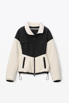 alexander wang 泰迪抓绒和尼龙塑形夹克 vintage white/black