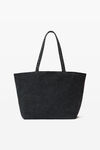 Alexander Wang grey aged punch tote bag in cotton denim
