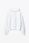 Alexander Wang white 发泡徽标装饰硬挺毛圈布连帽衫
