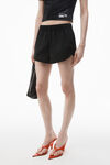 alexander wang marathon shorts in nylon black