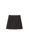 alexander wang high-waisted mini skirt in heavy satin black