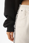 alexander wang cropped mockneck sweatshirt black