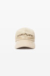 Alexander Wang weathered tan 3d 徽标装饰刺绣植绒牛仔布帽