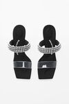 alexander wang julie 水晶装饰 pvc 露跟高跟鞋 black