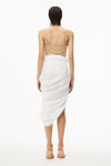 alexander wang 弹力棉不对称半身裙 white