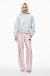 alexander wang 发泡徽标装饰硬挺毛圈布连帽衫 light heather grey