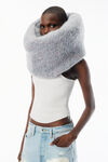 Alexander Wang light bleach indigo distressed jean with knit detail