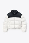 Alexander Wang white/black 黑白拼色哑光尼龙羽绒夹克