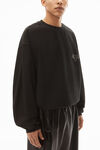 alexander wang beefy graphic sweatshirt in japanese jersey black