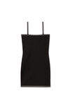 alexander wang 密织尼龙水晶饰边迷你裙 black