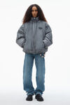 Alexander Wang washed lt grey unisex padded track jacket