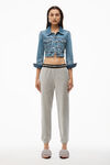 alexander wang 弹力灯芯绒慢跑长裤 heather grey